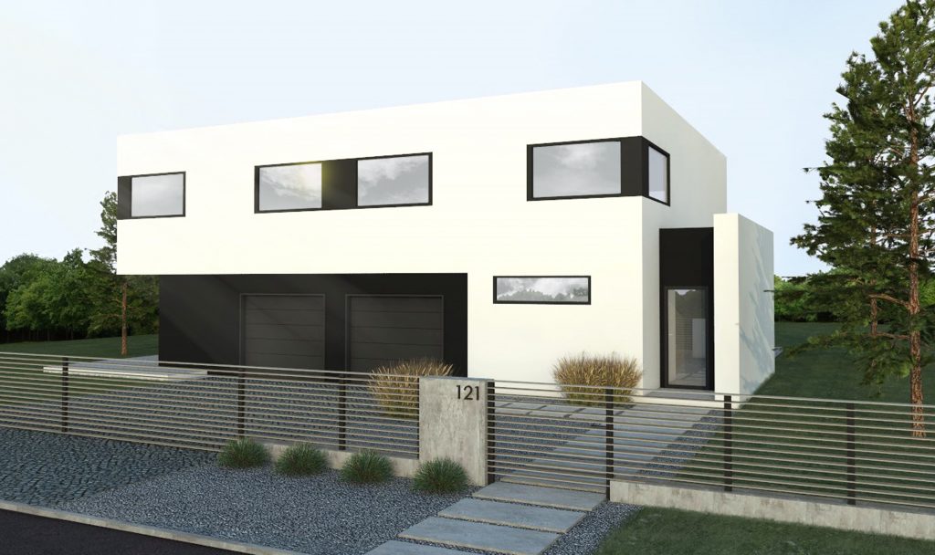 gotowy projekt domu dwulokalowego b-121