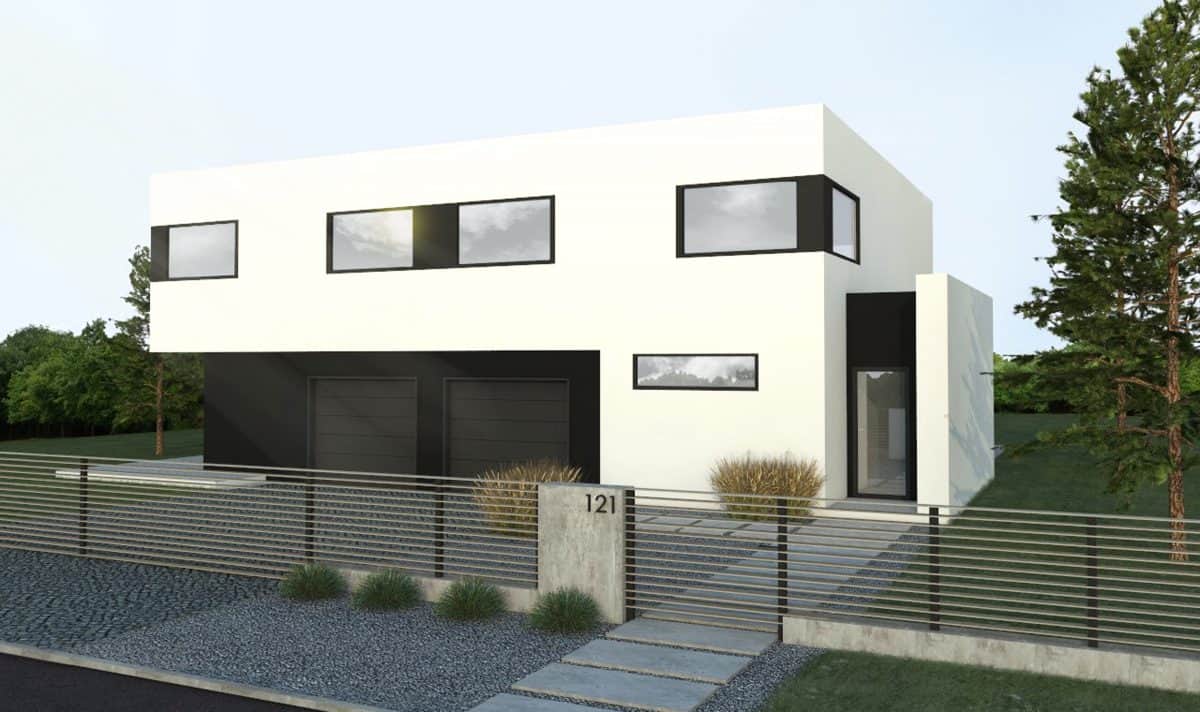 Dom dwulokalowy - przykładowa realizacja - projekty domów dwulokalowych