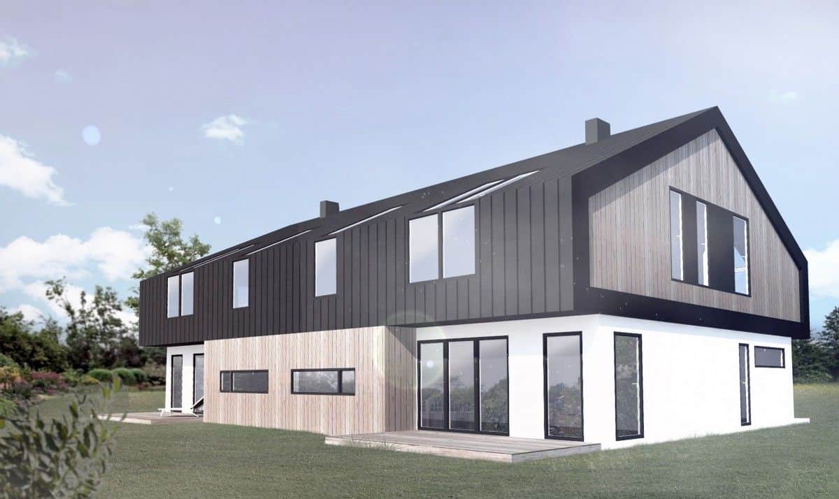 Dom dwulokalowy - przykładowa realizacja - projekty domów dwulokalowych